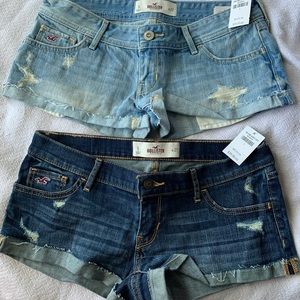 2 pairs of hollister jean shorts/ never been worn